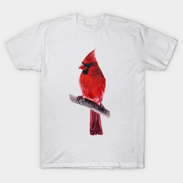 Cardinal - bird painting T-Shirt by EmilyBickell